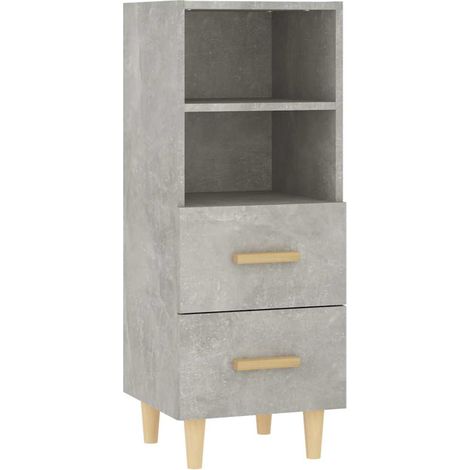 Maison Exclusive - Credenza Grigio Cemento 34,5x34x90 cm in Legno Multistrato (1/5)