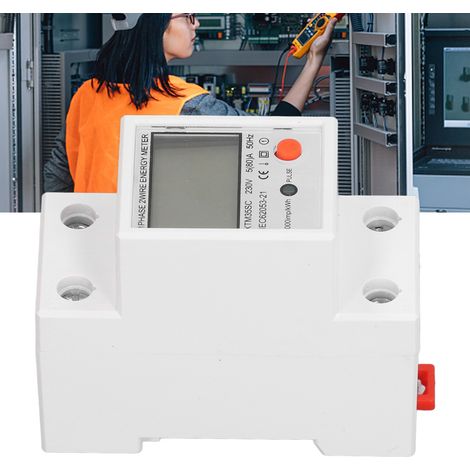 XTM35SC 2P Grand écran, boutons latéraux, rail LCD, boîtier blanc, 5 A DC 230 V (1/5)