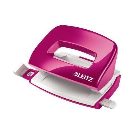 LEITZ Locher Leitz NeXXt WOW Mini 5060 8cm 10 Bl. (80 g/m²) mit Anschlagschiene pink (1/4)
