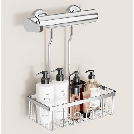Étagère de douche sans perçage - Étagère de douche à suspendre - Support de shampooing pour douche - Sans perçage - Support de douche SS304 en acier inoxydable - 30 x 13 x 8,5 cm (1/3)