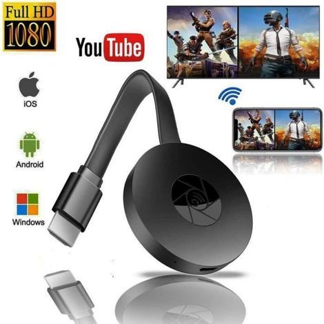 Digitaler HDMI-TV-Medienstreamer für Google Chromecast 2, Schwarz (1/5)