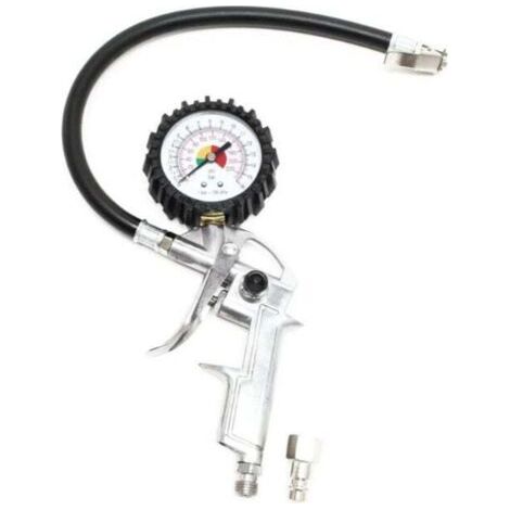 Green Mobility-Pistolet de gonflage avec manomètre 0-16 bar pour pneus de voiture et de moto (1/4)