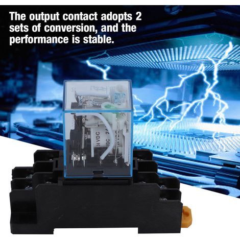 Relais de puissance MY2NJ bobine petite 2 ensembles de contacts convertibles avec socle AC110V (1/5)