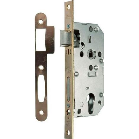 Serrure à Encastrer trou de cylindre, Axe à 50mm, Coffre 150mm, Niveau 3 - D455 - Réversible sans démontage, Verrouillage 2 tours, Têtière bouts carrés - Porte d'entrée - Noir (1/3)