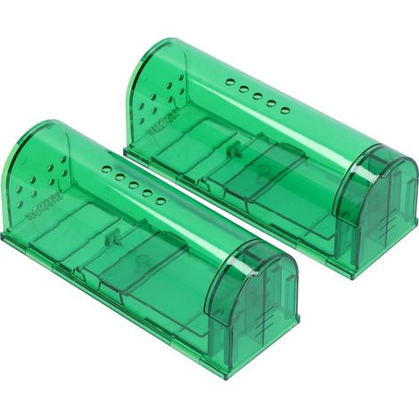 2 Pièges à Souris Étanches en Plastique Automatiques, Cage Rongeurs pour Maison Restaurant