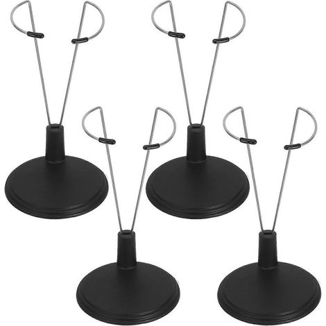 Lot de 4 supports pour figurines articulées, petits présentoirs pratiques pour poupées et autres petits modèles. (1/5)