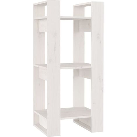 Maison Exclusive - Bücherregal/Raumteiler Weiß 41x35x91 cm Massiv