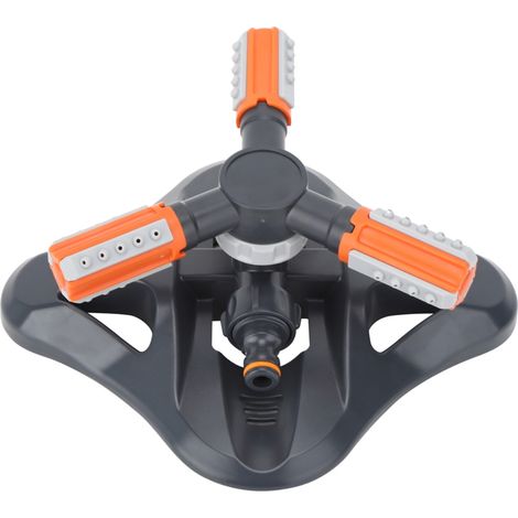 1 Arroseur automatique 3 bras, rotation 360 degrés, base double port, buses interchangeables, irrigation jardin (1/5)