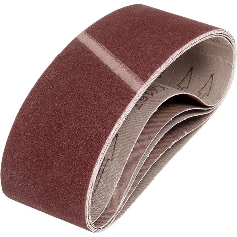 76 mm x 533 mm Schleifbänder, 5 Stück, Körnung 120, Aluminiumoxid-Schleifband für Holzbearbeitung, Metallpolitur und Messerschärfen