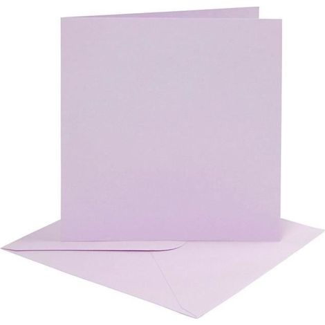 Cartes et Enveloppes - Carives - Light Purple - 4 pièces - Carton robuste - Enveloppe assortie