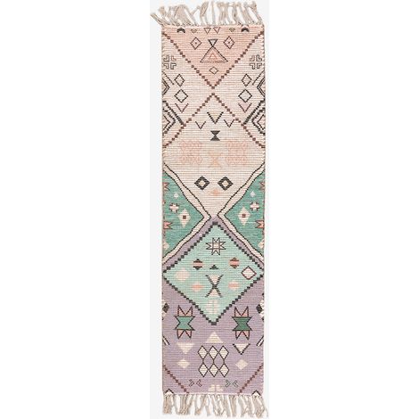 Alfombra de Pasillo en Yute y Tela 170x40 cm Nuada SKLUM