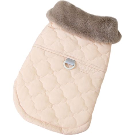 Chaqueta cálida con forro polar para cachorros, ideal para el invierno y perros pequeños (rosa), abrigo suave y resistente al viento.