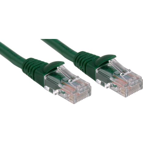 Câble Ethernet cat 5e Avec connecteur gaine LSZH Vert / , U/UTP, 3m ( Prix pour 1 )
