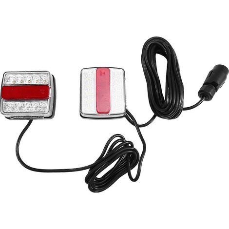 Luz trasera combinada universal de 12 V con 7 broches para remordimiento, cable de 10 m, luz LED para remordimiento, reflector de placa de inmatriculación (1/5)