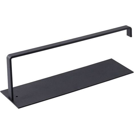 Portarrollos de papel higiénico de acero inoxidable negro para cocina, soporte de pared para papel higiénico, toallero autoadhesivo, no requiere perforación, adhesivo fuerte, resistente al agua. (1/4)