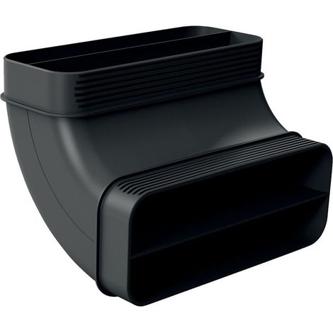 NEFF 90° Flachkanalbogen Z861SB2 (schwarz, vertikal, männlich)