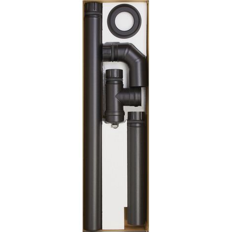 Kit completo tubi in acciaio porcellanato canna fumaria anticondensa Ala Eco per stufe