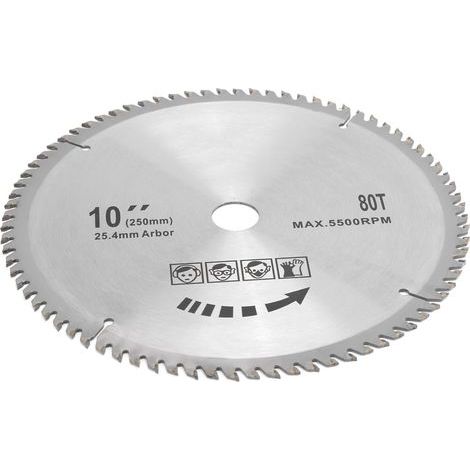10 x 254 mm Hartmetall-Kreissägeblätter, 80-Zahn-Trennscheibe für Holz, professionelles Holzbearbeitungszubehör (1/5)
