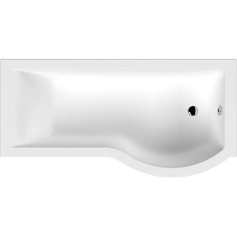 P Shaped Shower Bath RH 1700x900x740x565