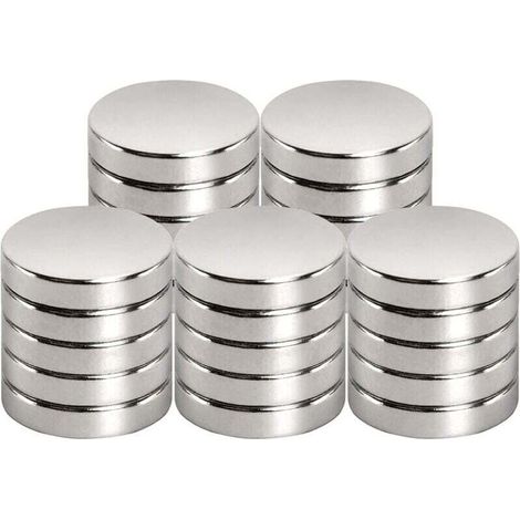 15 mm Durchmesser x 3 mm Neodym-Magnet für Magnettafeln, Kühlschränke, Whiteboards, Büros, starke Magnete (25 Stück) - Crezuo