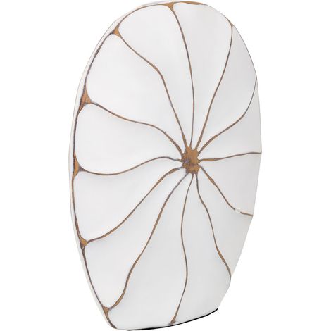 Jarrón de poliresina blanco 27x8x39,5