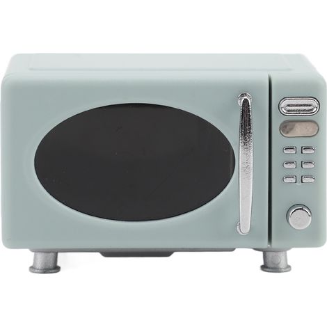 Modèle de micro-ondes miniature pour maison de poupée, haute simulation, accessoires de cuisine, ornements, petite maison, décoration de micro-ondes, bleu clair (1/5)