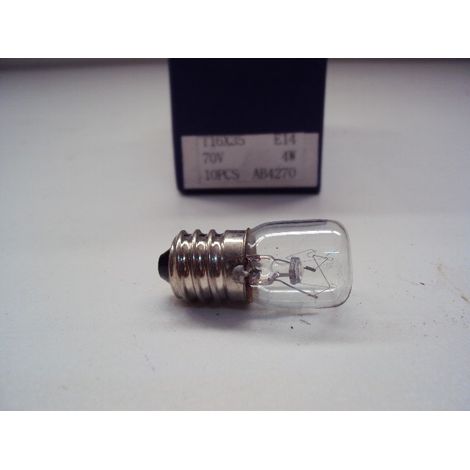 Ampoule tube incandescence 4W 16x35mm 70V E14 verre clair ABI AB4270