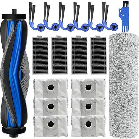 Filtre pour aspirateur brosse pour aspirateur Filtre de brosse pour aspirateur filtre de Ecovacs Deebot X9 Pro Omni / X9 Pro Robot Aspirateur Main Side Brosses HEPA Filtres Dust Bags (1/5)