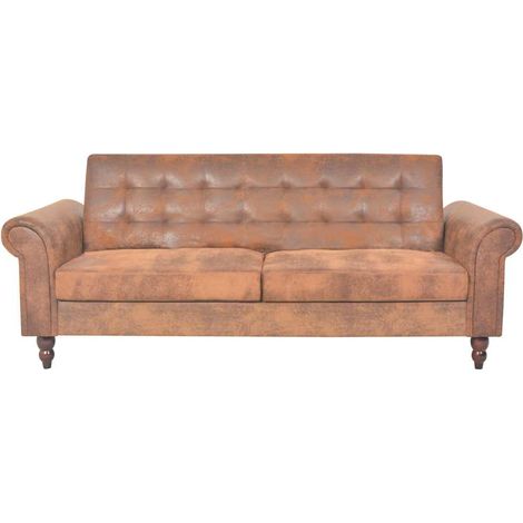 Maison Exclusive - 2-Sitzer Schlafsofa mit Armlehnen Künstliches (1/5)