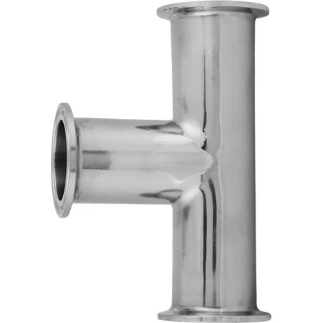 Raccord Té 3 voies en acier inoxydable standard, Ø38x1,5, accessoire sanitaire pour tuyauterie, 1 pièce (1/5)