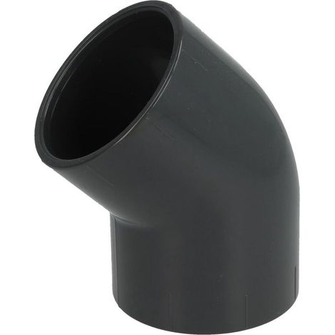 Coude PVC 45° 50 x 50 mm manchon adhésif