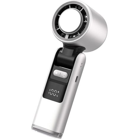 Ventilador de mano,ventilador de viaje,ventilador de mano portátil,plegable y recargable para la familia,7.2 x 2.36 x 2.36 pulgadas,blanco (1/2)