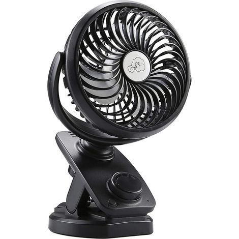 Ventilatore a batteria, ventilatore oscillante USB con batteria ricaricabile da 4000 mAh, mini ventilatore portatile per passeggino, palestra, ufficio, viaggi all'aperto, campeggio (1/5)