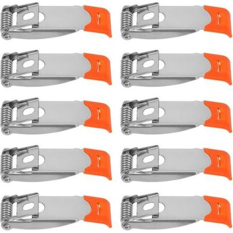 51x18mm 10 Pièces Downlight Pince À Ressort Luminaires Ressort En Acier Plafonniers Panneau Lumineux Luminaires LED Plafonnier Panneau Lampe Clips Accessoires D'Éclairage Encastrés Orange (1/5)