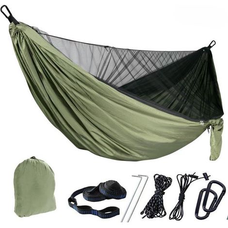 Amaca da esterno con zanzariera, portata massima 230 kg, in nylon paracadute ultraleggero e traspirante. (1/5)