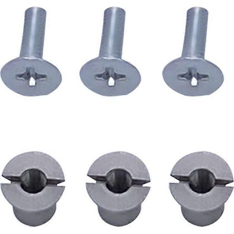 Satz mit 3 offenen Spulenbandschrauben, Spulenbandschrauben (männlich und weiblich) für 1/4 Zoll (1/4)