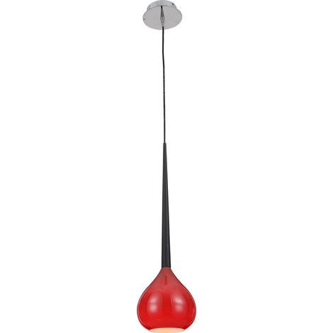 Suspension goutte rouge Libra Zuma Line E14 Ø16cm H120