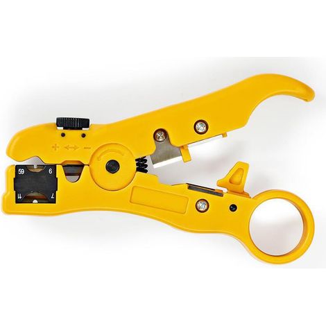 Nedis CSGG49520YE Alicates pelacables Amarillo Negro ergonómicos