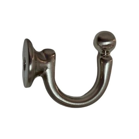 TENDAGGIMANIA Ferma Tenda Reggi Tenda Gancio Parete Oro Bronzo Cromo Satinato Colore Nichel Satinato 43 mm