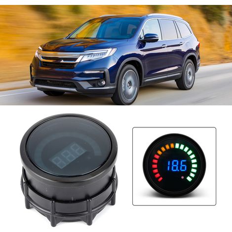 Voltmètre 2 en 1 pour voiture, échelle LED + affichage numérique 12 V, pièces de modification universelles (1/5)