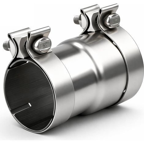 Collier d'échappement en acier inoxydable - Diamètre 50 - 55-60 mm - Universel - Résistant à la corrosion - Pour tuyau d'échappement de 55 mm de diamètre (55-65 mm) (1/5)