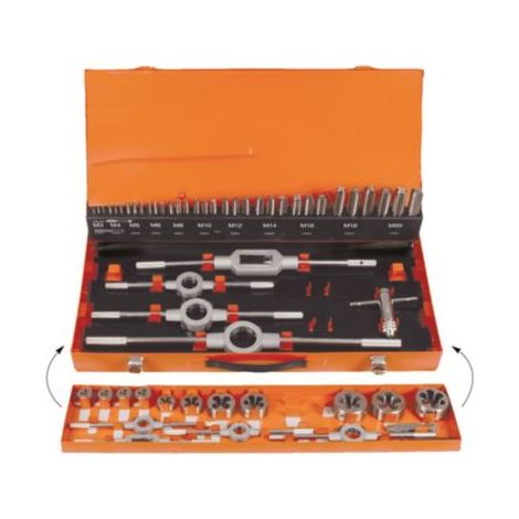 PROJAHN Gewinde Schneidzeug Satz 55tlg, HSS-G, M3-M20 in Metallkassette (1/5)
