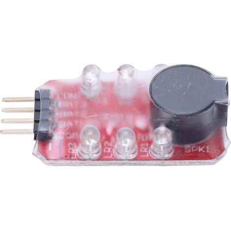 5 Stück Lithium-Batterien mit Alarmfunktion für niedrigen Batteriestand (akustisch, optisch, Echtzeit-Erkennung, Summer) für 2S- und 3S-Batterien (1/5)