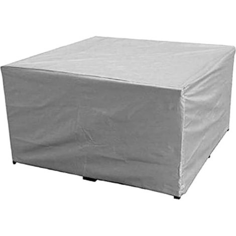 Housse de table - Housse de protection pour salon de jardin - Housses pour salon de jardin - Rectangulaire - 210 x 140 x 80 cm - Oxford 210D - Argent - Pour table à manger d'extérieur et table basse d (1/5)