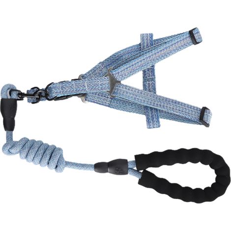 Hundegeschirr mit Leine, verstellbares Ausbruchschutzgeschirr für Haustiere, ideal für Spaziergänge (L (Geeignet für Hunde von 7,5 bis 2,5 kg)). (1/5)