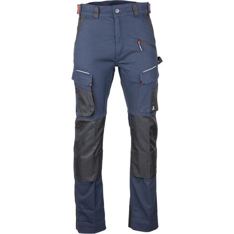 Pantalon de travail stretch bicolore STELLAIRE Marine/Noir LMA - Taille: 58 (1/4)