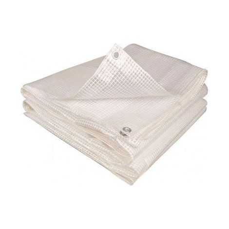 Destockoutils – Bâche armée transparente découpable pour serre 4x5 m – Polyéthylène anti-UV 160 gr/m2 – Œillets tous les 1 mètre – Résistante au déchirement