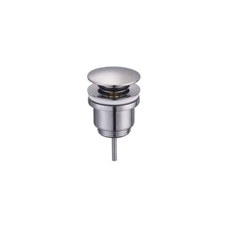 Bonde de lavabo clic-clac universelle – Laiton chromé – Clapet clic clac – Sortie filetée Ø 33/42 – Longueur 11,5 cm