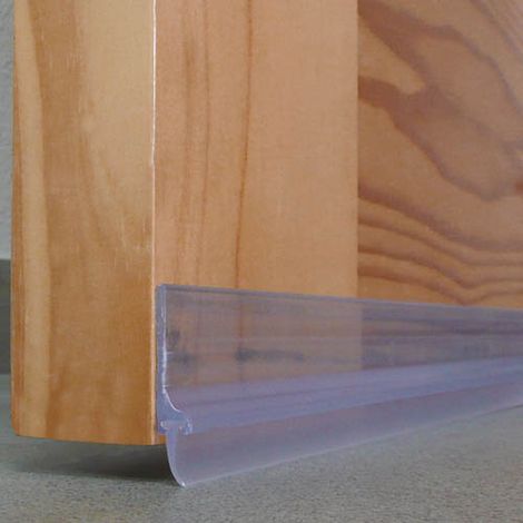 Burlete Bajo Puerta 100Cm Adhesivo Labio Pvc Transparente Burcasa (1/4)