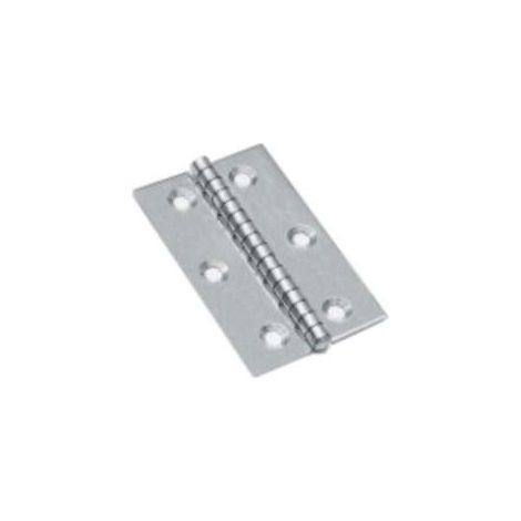 CERNIERE PIANE IN ACCIAIO INOX PERNO FISSO- - mm.40x30x1,5 - 25 pezzi